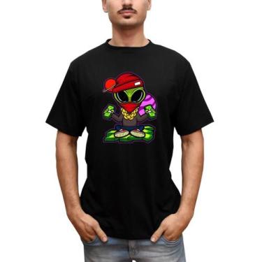 Imagem de Camiseta Masculina ET Gangster Money Alienígena Dinheiro - Bella Store