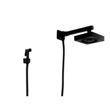 Imagem de Ducha Chuveiro Preto AutoLimpante em ABS com Chuveirinho Metal - AMG M