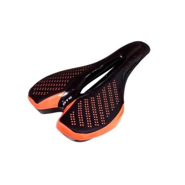 Imagem de Selim gts vazado c/led usb embutido laranja recarregavel