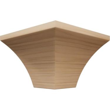 Imagem de 3 11/40.6 cm P x 4 3/40.6 cm A WM291 Americraft Solid Hardwood Stain Grade MiterLink Crown Molding Outside Corner, Alder (Matches Moulding MLDW01X05WM291AL)