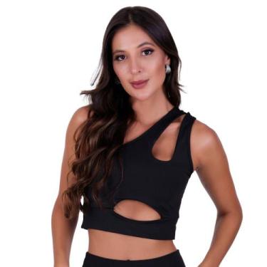 Imagem de Top Fitness com Decote para Academia Cropped -c6 TOP LUNA - BELLA DA S