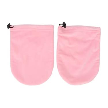 Imagem de Luvas de cera de parafina para spa de mão, luvas de tratamento térmico de cera quente macias, acessórios de salão de beleza para cuidados com a pele, tecido lavável, 1 par