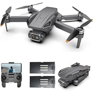 Imagem de Drones Com Câmera Dupla 4k Hd Para Adultos, Drone Gps Com Motor Sem Escova, Drones Gps Fpv Dobráveis, Quadricóptero Rc Com Posicionamento De Fluxo óptico Gps, Com 2 Baterias Para, Grey