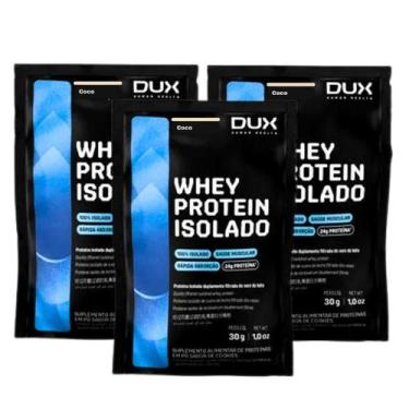 Imagem de 3x Sache Whey Protein Isolado Dux Coco 30g, Coco
