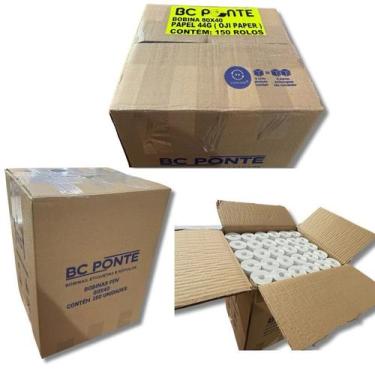 Imagem de Bobina Térmica 80x40 Branca Para Cupom Fiscal 150 Unidades Impressora 