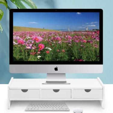 Imagem de Suporte para monitor , prateleira para computador portátil com 3 gavet