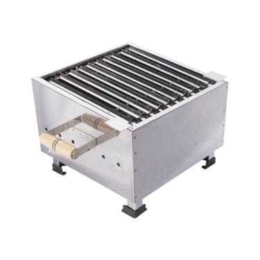 Imagem de Churrasqueira Mini Parrilla Portátil Inox com Tijolos Refratários | Estilo Argentino