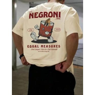 Imagem de Camiseta Oversized Larga Estilo Streetwear Algodão Negroni - NoBrand, 