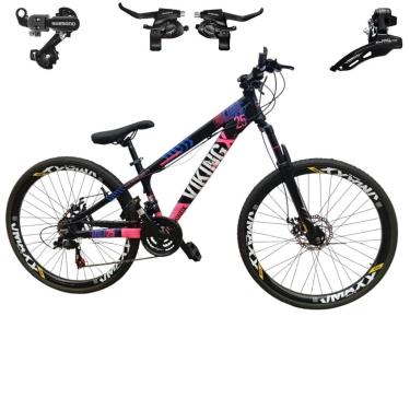 Imagem de Bicicleta 26 VikingX Tuff25 21v  Trocadores SHIMANO Freeride Disco Mecânico Pneu Slick 1.50-Unissex
