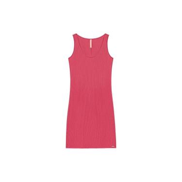 Imagem de Vestido Curto Lunender Regata Canelado Rosa Tam. M-Feminino