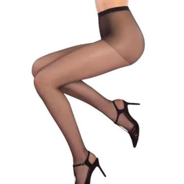 Imagem de Meia Calça Loba Lupo Fina 5760-001 Microfibra Fio 15, Preto, EG/GG
