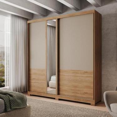 Imagem de Guarda Roupa Casal 2 Portas 4 Gavetas Madrid Carraro Freijó c/ Avelã