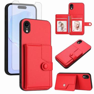 Imagem de Asuwish Capa de telefone para iPhone XR 6.1 capa carteira com protetor de tela de vidro temperado RFID fino suporte para cartão de crédito acessórios para celular iPhoneXR iPhone10R i Phonex 10XR 10R