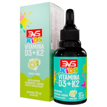 Imagem de 3VS Nutrition Vitamina Kids D3 + K2 Mk7 Menaquinona Com Fórmula Concentrada Em Gotas - Sabor Limão - 30ml