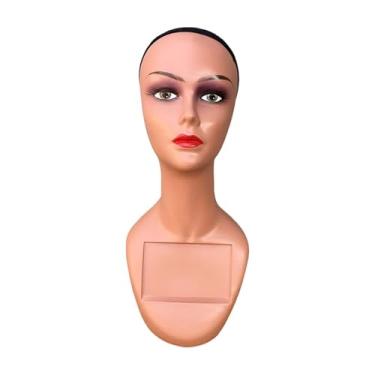 Imagem de predolo Suporte para peruca de cabeça de manequim feminino, multifuncional, acessório, busto de cabeça de manequim, suporte para peruca para cachecóis, Style a