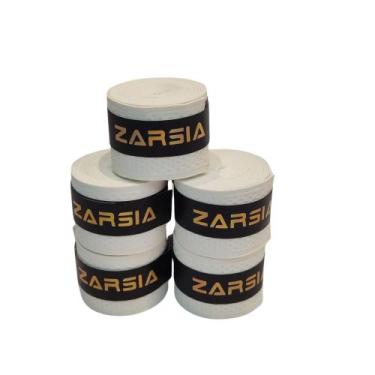 Imagem de Kit Cinco Overgrip Super Grip Seca Raquete Beach Tennis Zarsia Absorçã