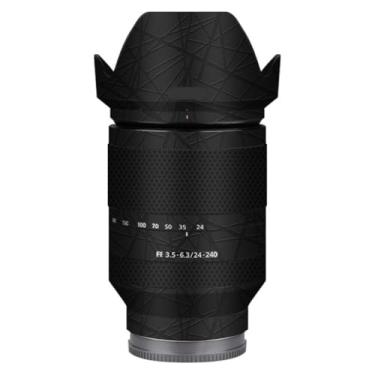 Imagem de Adesivo de lente de câmera antiarranhões para Sony FE 24-240 mm F3.5-6.3 Capa protetora de película protetora 24-240 F 3,5-6,3 (cruz ultra preta)