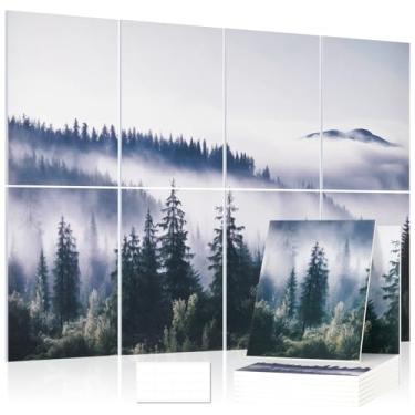 Imagem de DOLLAR BOSS Painéis acústicos Wall Art Pacote com 8 painéis à prova de som de 122 cm x 81 cm para painéis decorativos de absorção de som para paredes para estúdio de gravação, escritório, casa, tinta