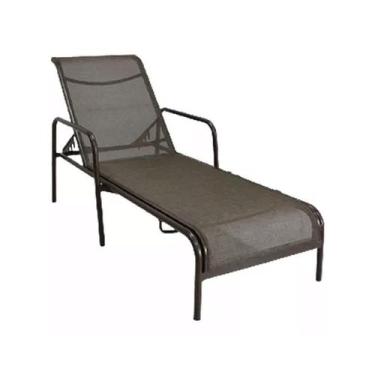 Imagem de Espreguiçadeira Sling para Piscina de Alumínio Várias Cores Encosto Re