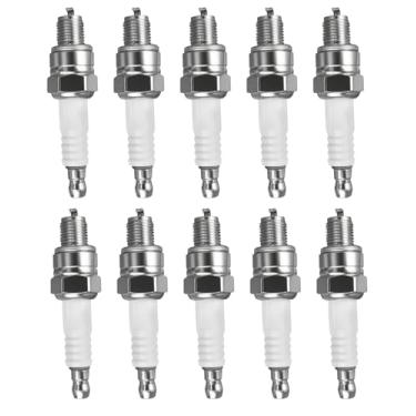 Imagem de 10 peças de velas de ignição adequadas para Husqvarna Ryobi Stihl Efco Komatsu Zenoah Oleo Mac Redmax McCulloch Poulan cortador de grama cortador de grama soprador motosserra escova substituir CMR7H