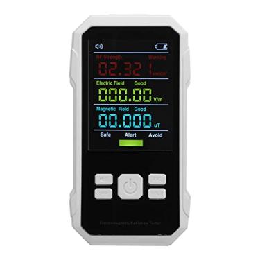 Imagem de Detector de radiação Digital Handheld Eletromagnético Medidor de resistência do campo RF EMF Tester para cozinha de escritório em casa Equipamento de alta tensão ABS WHITE