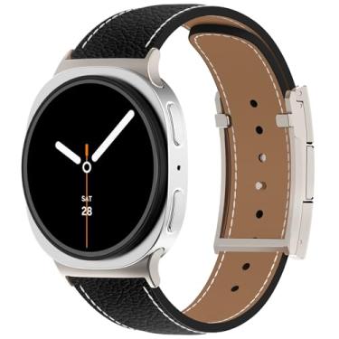 Imagem de CHANCHY Pulseira magnética de couro compatível com Samsung Galaxy Watch 8 de 40 mm/44 mm/clássico de 46 mm 2025, pulseira elegante de couro de grão superior sem lacunas para Galaxy Watch8 feminino e