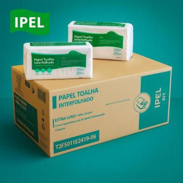 Imagem de Papel Toalha Interfolhado Ipel 22,5x20,5cm Folha Simples  Caixa 2000 F