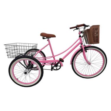Imagem de Bicicleta Triciclo Retro Vintage Food Bike com cesta