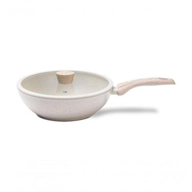 Imagem de Wok Com Tampa Brinox Antiaderente Ceramic Life Sirius 28 Cm 3,4 L Com 