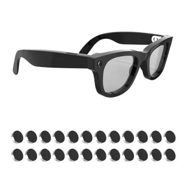 Imagem de HiBloks Adesivos de bloqueio de luz LED compatíveis com Ray-Ban Meta Wayfarer/Skyler/Headliner/Oakley Meta HSTN acessórios, capas de LED blackout para Rayban Meta Gen 2, adesivo de baixa aderência (24