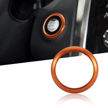 Imagem de TOMALL Acabamento do anel de parada de partida do motor compatível com Nissan Altima 2013 2014 2015 2016 2017 2018 interior do carro chave de ignição botão de arranque tampa de alumínio acessórios de