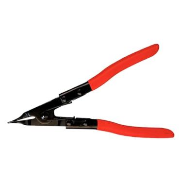 Imagem de predolo Alicate de anel de bico chato com mola, acessório resistente, cabo ergonômico para ferramenta de reparo de freio profissional, 8,6 polegadas de