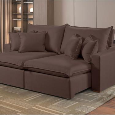 Imagem de Sofá Retrátil E Reclinável 2 Lugares M-196 Estofados Martins Marrom