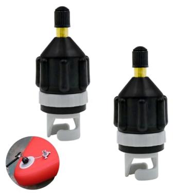 Imagem de JLNGTHONG Adaptador de bomba de prancha de remo, adaptador de bomba de ar resistente, adaptador de bomba de ar de vedação forte para barco inflável, prancha de remo e caiaque (preto)