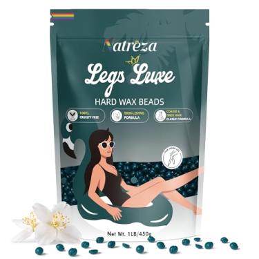 Imagem de Natreza Contas de cera para remoção de pelos, grãos de cera dura de 500 g para corpo inteiro, brasileiro, biquíni, pernas, braços, rosto, fórmula de cabelo grosso, contas de depilação para mulheres e