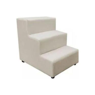 Imagem de Escada Escadinha Pet Cachorro 3 Degraus Rampa Suede Grace - Black Hous