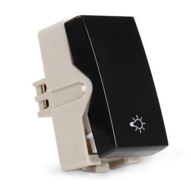 Imagem de Modulo Pulsador Minuteria Sleek Preto Ebony Margirius, Preto