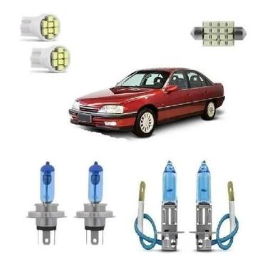 Imagem de Kit Lampada Super Branca Farol H4 H3 + Led Teto Pingo Omega - Techone