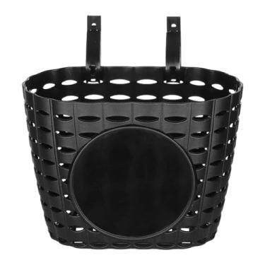 Imagem de Colaxi Cesta de bicicleta infantil, cesto de armazenamento de guidão, recipiente removível, substitui bolsa de armazenamento de bagagem para meninas, Preto