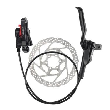 Imagem de BOLANY Conjuntos de freio a disco óleo hidráulico MTB bicicleta liga de alumínio dianteiro 800 mm traseiro 1400 mm alavancas de freio com adaptador is/PM ajuste MTB Fat Bike E-Bike Road Bike