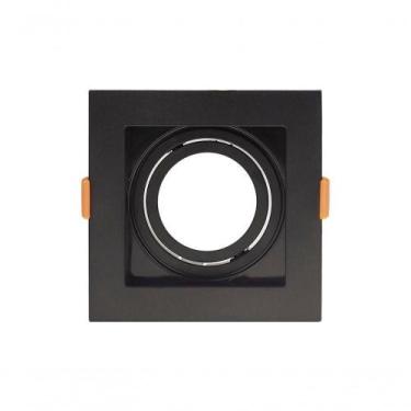 Imagem de Spot Recuado De Embutir Quadrado Móvel Mr16 Preto Taschibra