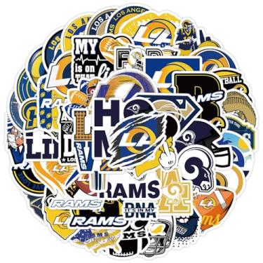 Imagem de Jemattely Adesivos de equipe de rúgbi - Adesivos impermeáveis de vinil de rúgbi de futebol para fãs de times - 65 peças para garrafas de água, bagagem, laptop, snowboard, decoração de telefone para