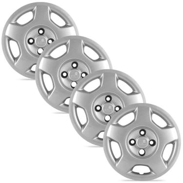 Imagem de Jogo 4 Calota Original Chevrolet Corsa Prata Aro 14 Grid