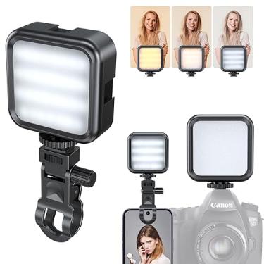 Imagem de Pixel Luz de selfie ajustada de LED de 3 modos para telefone, luzes de videoconferência recarregáveis, com clipe de iluminação de vídeo frontal, para iPhone, câmera, Android, iPad, laptop, para