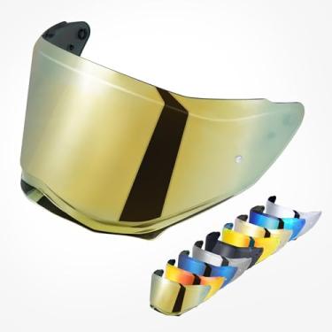 Imagem de Protetor facial para capacete Sedici Duale Mips viseira Mips Parlare para SEDICI Duale capacetes de substituição de carbono forjado (cromado dourado)