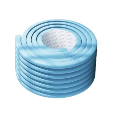 Imagem de FashionCha Protetores de Escada para Beliche, Capa de Beliche, Tira de Espuma, Almofada, Proteção de Canto Faça Você Mesmo para Escadas de Móveis, Azul, Tamanho real