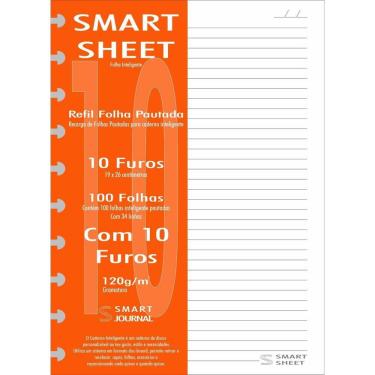 Imagem de Refil Caderno Inteligente 120G 100 Folhas Pautado 10 Furos