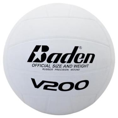 Imagem de Baden Voleibol de borracha V200 | Voleibol multifuncional durável | Perfeito para jogos internos e externos | Adequado para todas as idades | Tamanho oficial 5, design branco clássico