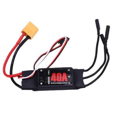 Imagem de RiToEasysports 40A RC Brushless ESC, Fonte de Alimentação Estável, Tecnologia de Controle, Instalação Leve e Fácil para Aeronaves Planas de Helicóptero do Drone RC, Material de Liga de Alumínio
