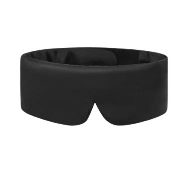 Imagem de ALASKA BEAR Máscara para os olhos de seda de amoreira, máscara de dormir estilo envolvente e protetor de ouvido para blecaute completo e sono profundo, ajustável